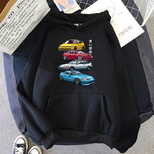 JDM Mix Car Print Hoodie Unisex 100% Cotton