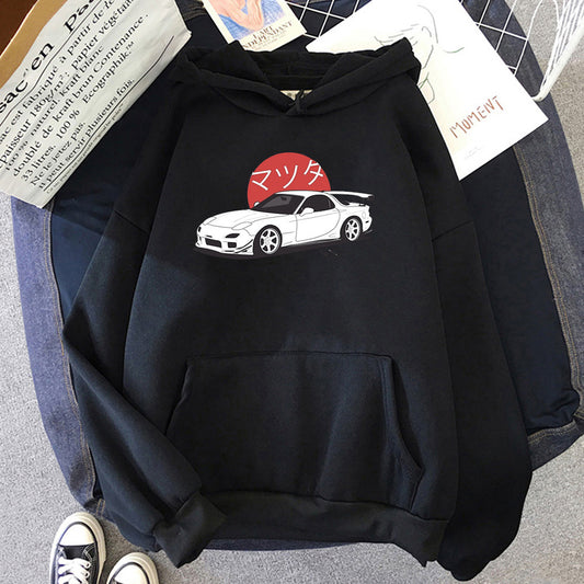 JDM Car-Print Hoodie Unisex 100% Cotton