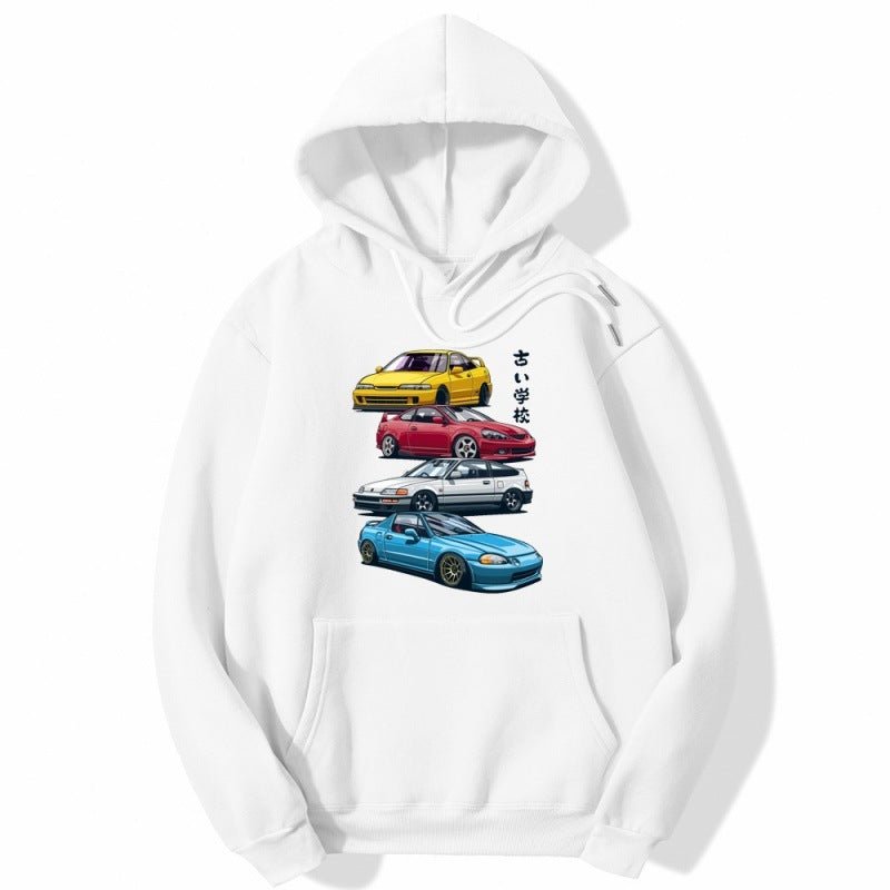 JDM Mix Car Print Hoodie Unisex 100% Cotton